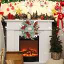 4 Pcs Christmas Artificial Christmas Eucalyptus Wreath 10 Inch Greenery for Front Door Cabinets Indoor Outdoor Wall Decor Christmas Wall Home Kitchen Porch Window Decoration