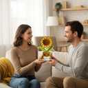 OiwMuOck to My Love Handmade Positive Energy 3rd Gen Upgraded Crochet Sunflower Luxury Romantic Gift Set Perfect for Girlfriend Wife Husband Boyfriend Birthday Valentines Anniversary