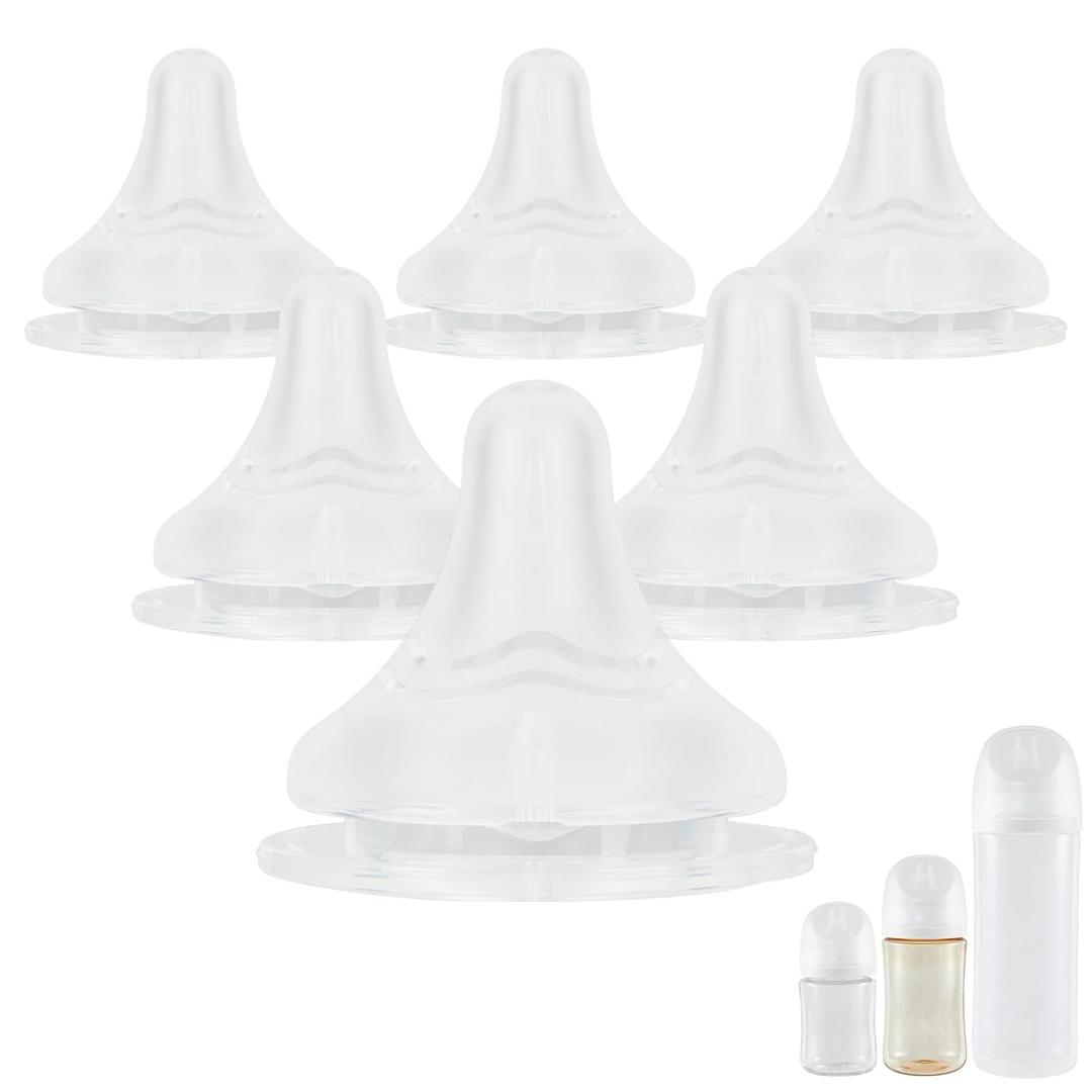 Silicone Nipple for Pigeon Bottle,Size L,Standard Flow Baby Bottle Nipples,6m+ 6 Count