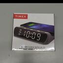Timex Alarm Clock with Wireless Charger for iPhone, Android, and AirPods - Black (TW14B)