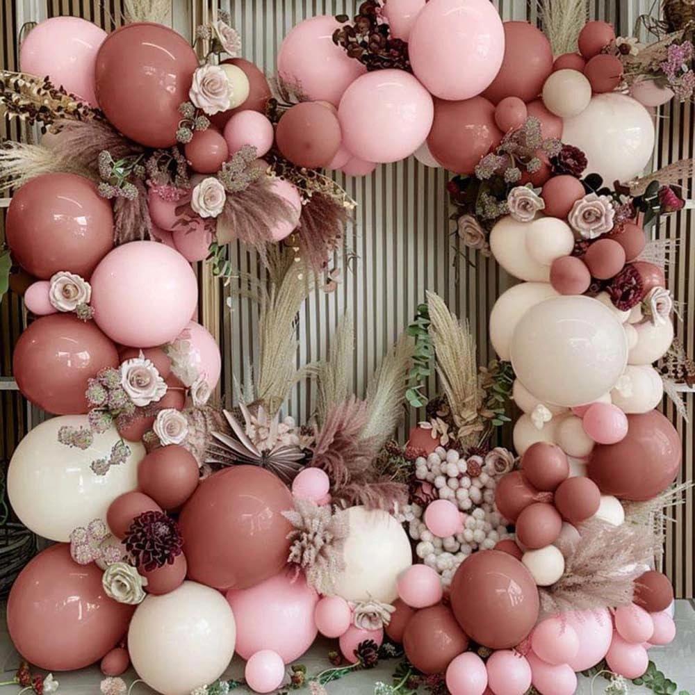 Blush Dusty Pink Balloon Garland Double Stuffed Baby Pink Balloon Latex Rose Pink Balloon Arch Kit Pastel Pink Balloon Set For Boho Wedding Baby Shower Princess Birthday Party Bridal Shower Decoration