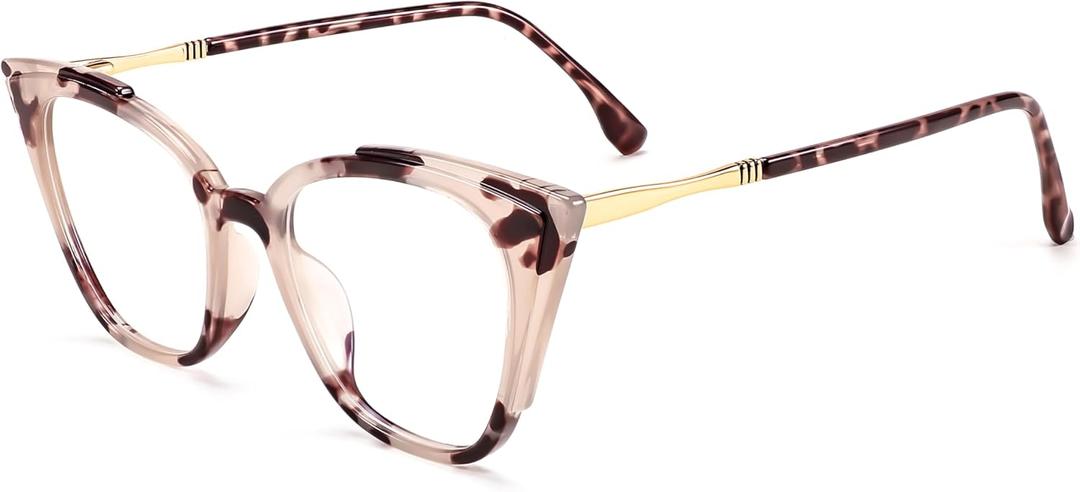 FEISEDY Oversized Cat Eye Glasses Frame Non Prescription Eyeglasses with Clear Lens Eyewear for Women Men B0066 (Tortoise)