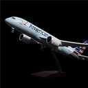 Boeing 787 1:130 Scale Jet Model with LED Light (Touch/Sound Control) for Decoration or Gift
