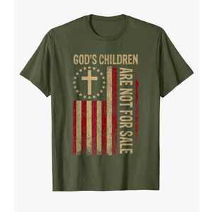 God's Children Are Not For Sale Funny Usa flag American T-Shirt xxl