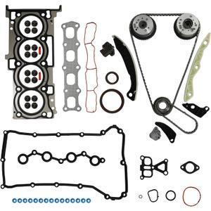 2.4L Engine Timing Chain Kit w/VVT Gear Sprocket & HGS167 Head Gasket Set Fit For Chrysler 200 Sebring Dodge Journey Avenger Caliber Jeep Compass Patriot 2.0L 2.4L 2007-2017 4884868AB 5047021AA