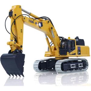TOUCAN RC HOBBY 1/50 RC Digger PC520 Electric Lifting Radio Control Excavator Engineering Vehicle Metal Tracks Lights Sound Small Collection for Ages 14+