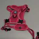 PoyPet Reflective Soft Breathable Mesh Dog Harness No Choke Double Padded Vest Adjustable(Fuchsia,S)