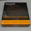 SpaceAid Bag Storage Organizer for Kitchen Drawer, Bamboo Organizer, Compatible with Gallon, Quart, Sandwich and Snack Variety Size Bag (1 Box 4 Slots), 2.5" High