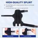 Cozyhealth Boxer Finger Splint Brace, Supports Pinky, Ring, Knuckles - Right or Left Adjustable Metacarpal Hand Brace, Straightening for Trigger Finger, Injury, Fracture, Broken, Tendonitis (8 inch) (Black, S)