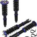 Coilover Struts Spring Shocks Adjustable Height Coilovers Suspension Struts Coil Spring Shocks and Struts Full Set Kits ECCPP Fit for 2008 2009 2010 2011 2012 for Honda for Accord - Blue