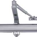 LYNN HARDWARE Medium/Heavy Duty Commercial Door Closer - DC7016 Surface Mounted, Grade 1- ADA & UL 3 Hour Fire Rated, Adjustable Size 1-6 for entrances & Aluminum storefronts- US26D Aluminum