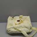 HSC PET Beige Small Dog Bag Woman,Cat Carrier Quilted Pet Soft Sided Leisure Pups Totes Traveling Go to Vet,Pet Function Handbag with 3 Pockets,12 lbs Puppy/15 lbs Cat or Kittens (16.1"L x 11.8"W x 7.1"H)