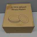 12 Pcs Unbreakable Deep Dinner Plates Set, 9 inch Reusable Plastic Wheat Straw Plates, Microwave and Dishwasher Safe Plate for Kitchen, Lightweight Plate for Dessert, BPA Free, 4 Colors (4-Dark Multicolor)