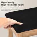 RIVVTA Piano Bench w/Storage Solid Wood Keyboard Bench Wood Finish Color