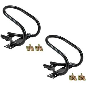 Mytee Products 7" Motorcycle Wheel Chock Steel for E-Track/X-Track System - Black (2 Pack)