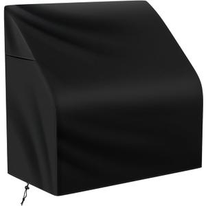 Waterproof Boat Swing Back Seat Cover, 600D Marine Grade Polyester Canvas Swingback Cooler Seat Cover,Grey (Black)
