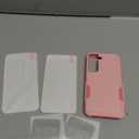 SPIDERCASE for Samsung Galaxy S22 Case, [10 FT Military Grade Drop Protection],2 Pack [Tempered Glass Screen Protector+Camera Lens Protector] Heavy Duty Shockproof Case, Pink