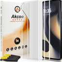 Akcoo Tempered Glass Screen Protector for Motorola Edge 2024, UV Set [2 Pack], Edge to Edge Coverage, Sensitive Touch, 9H Hardness Scratch Resistant