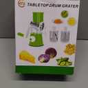 Kitchen Cheese Grater Hand Crank, 3-Blade Stainless Vegetable Shredder Steel Grinder with Strong Suction Base, Easy to Use & Clean for Cheese, Veggie, Nut, Chocolate