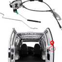 Yinlowa Rear Right Passenger Side Cargo Door Latch Assembly with Cable & Rod Compatible with Ford E150 E250 E350 Econoline Van 1992-2019 - Replaces 6C2Z-15431A02-AA, 8C2Z-15431A02-C