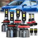 For 2012 2013 2014 2015 2016 Chevy Sonic light Bulbs, 9005 High Beam H11 Low Beam H11 Fog Light License Plate Lights Combo, 8PCS