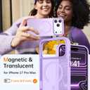 BENTOBEN Magnetic for iPhone 17 Pro Max Case 6.9" 2025,[Compatible with Magsafe]Slim Cute Matte Translucent Shockproof Drop Protective Bumper Women Men Phone Cover for iPhone 17 ProMax,Lavender Purple