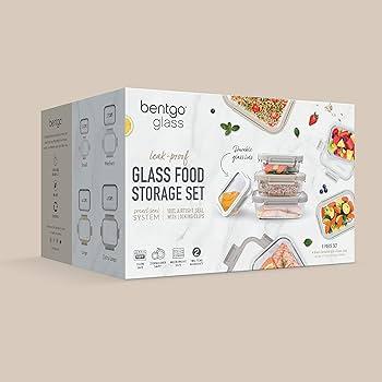 BENTGO GLADS  GLASS FOOD STORAGE SET 8 PIECE SET
