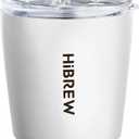 HIBREW Espresso Insulated Mug - 8oz / 240ml - 18/8 Food Grade Stainless Steel (White)