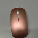 SABLUTE M31 Bluetooth Mouse for MacBook Pro/Air, iPad - Rechargeable Tri-Mode Wireless Mouse for 3 Devices (BT 5.2 + 2.4G), Sleek Slim Silent Mouse for Surface, Windows, Rose Gold