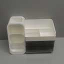 Anylady Large Capacity Makeup Organizer Countertop with Makeup Brush Holder for Vanity, Thickened Material, Bathroom Countertop Organizer Skin Care Perfumes Storage, Teen Girl Gifts for 13-25 Year (White)