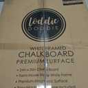 Loddie Doddie Magnetic Chalkboard & Magnet Board - 36 in x 24 in, White Wood Frame - Chalk Calendar for Wall Organization - Magnetic Bulletin Board for Magnet Display - Menu Sign for Kitchen Decor