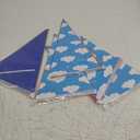 Pasimy 5 Pcs Cartoon Birthday Party Decorations Blue Sky White Clouds and Cow Print Pennant Banners Flags Red Blue Yellow String Triangle Flag Banner for Baby Shower Birthday Party Decorations