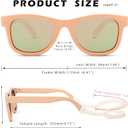 Hycredi Flexible Bendable Baby Polarized Sunglasses with Strap for Newborn Infant Boys Girls Age 0-18 Months