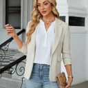 Blooming Jelly Women's Dressy Tops Business Casual Blouses Summer Button Down Work Shirts 2025 (White, L)