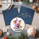 3 x Pig Ornaments for Christmas Tree 2025 - Animal Lovers Gifts for Women, Men, Merry Pigmas animal Ornaments for Christmas Tree Decorations, Funny Gifts for Friends Neighbor Farmer Who Love Pig