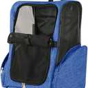 Pet Trolley Bag Cat Dog Travel Bag Portable & Breathable Pet Carrier Backpack - Lightweight Dual-Shoulder Design for Easy Travel with Your Beloved Companion Scalable Pull Rod pet Bag (Blue)