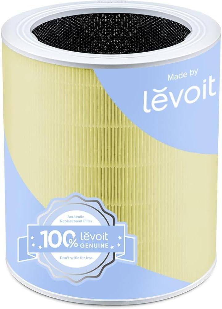 LEVOIT Genuine Core 600S-P Air Purifier Pet Allergy Replacement Filter, Supports HEPA Sleep Mode, High-Efficiency Activated Carbon for Pollen, Allergen, Odor, Core 600S-RF-PA, Yellow, 1 Pack