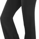 IUGA Yoga Pants Women Wide Leg High Waist Bootcut Workout Flare Leggings Tummy Control Work Dress Pants Women 4 Pockets (Large, Black)