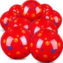 Hollowfly 12 Pack Red Dog Paw Themed Beach Ball for Kids 7.87" Bulk for Summer Pool and Beach Game Gifts Red and Dog Birthday Party Supplies and End of the Year Class Party Decorations Favor