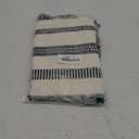 Smile Bee Boho Outdoor Couch Throw Pillow Covers Set of 2, Decorative Lumbar Thick Woven Striped Accent Neutral Pillow Covers with Tassels for Bed Sofa Home Decor, 12x20 Inch, Black and Cream White