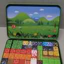 Axirata 60PCS Mini Magnetic Blocks Travel Set for Kids, Mini Magnetic Tiles Building Cubes with Portable Iron Box, STEM Learning Sensory Toy for Toddler Boys Girls Age 3-5 4-8 8-12+