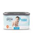 The Diaper Genie Jumbo+ Square Refill, with continuous film, can hold up to 1080 newborn-sized diapers per refill. (Blue)