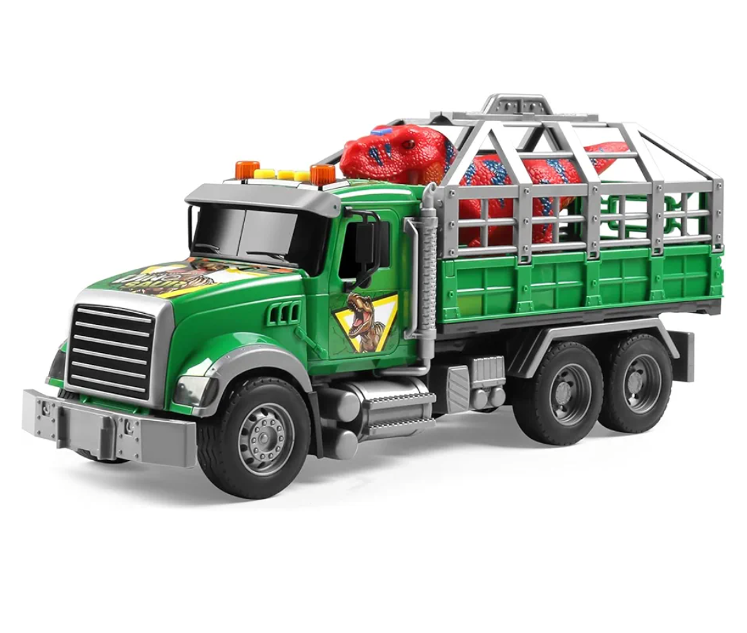 Dwi Dowellin Toy Truck Transport Cars Carrier with Dinosaur for Kids Toddlers,Birthday Gifts for Boy Toddler Child 3 4 5 6 Years Old