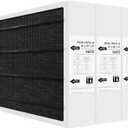 X6672 MERV 16 Filter 16x25x5 Compatible with Lennox X6672 Merv 16 Home Furnace Filter for HVAC System, Number HCF16-16, (Actual Size: 15.75 x 24.75 x 4.37 In), 3 Pack