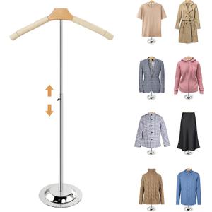 20-35 Inch Height Adjustable Shirt Display Stand, T Shirt Display Stand for Vendors, Shirts Rack for Clothing Dress Garment Coat Retail (White, 1 Pcs)