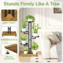 iDavosic.ly 4 Tier Plant Stand Indoor Outdoor, Tiered Corner Multiple Flower Pot Holder Shelf, Metal 34 Inch Tall Display Rack for Patio Porch Living Room Garden Balcony Bedroom, Black