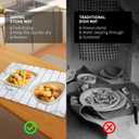 Large Stone Dish Drying Mat for Kitchen Counter & Sink,Stone Drying Mat 23x15.3 Inch,Collapsible Quick-Dry Diatomaceous Earth Pad,Eco-Friendly Absorbent Mat for Dishes Cups Bottles (White-patterned)