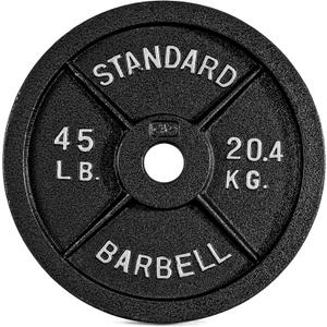 CAP Barbell 2-Inch Olympic Grip Plate, 45-Pounds