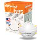 Shawmut Protex™ N95 Mask, Made in the USA NIOSH Approved, Particulate Respirators, Protective Face Mask for Dust, Construction, Medical, 1 Pack of 20 (Approval Number TC-84A-9295 / Model SR9520), 1 Count
