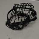 German Shepherd Dog Muzzle Metal Basket for Medium Large Dogs Adjustable Durable Leather Straps Secure Wire Mask for Biting Chewing Barking (Black, L - Size)